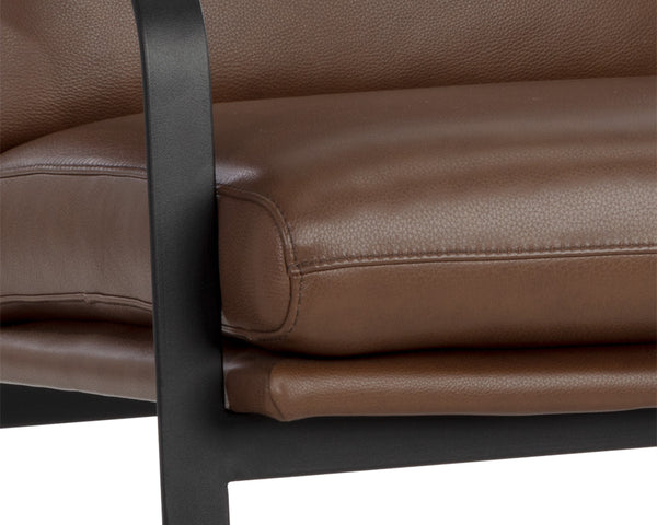 STERLING LOUNGE CHAIR - MISSOURI MAHOGANY LEATHER