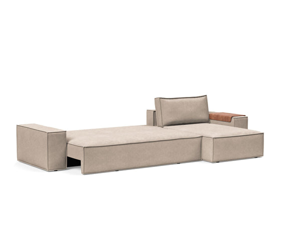NEWILLA SOFA BED W/LOUNGER 57"X118", W/WIDE ARM RESTS