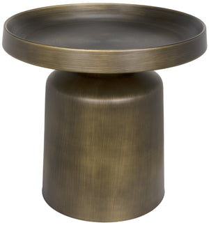 Lee Side Table, Aged Brass