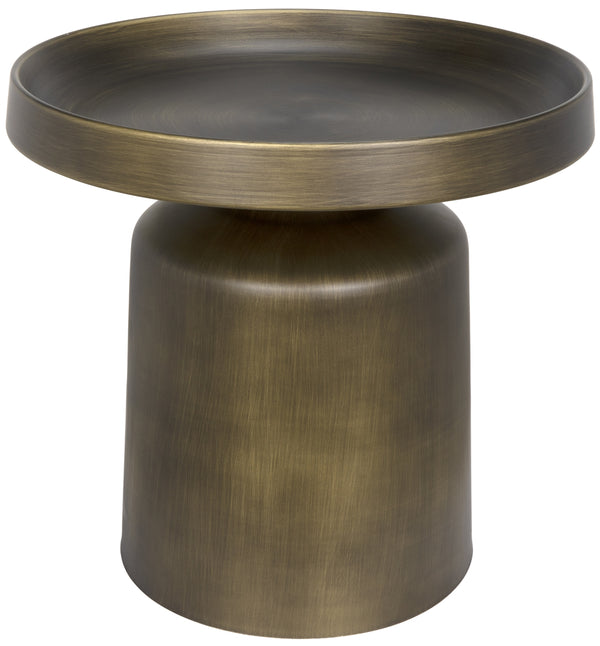 Lee Side Table, Aged Brass