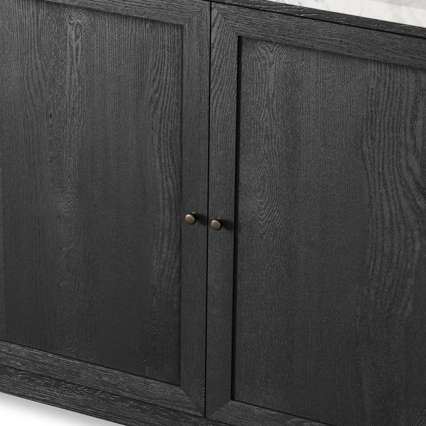 Millie Single Wide Vanity - Satin Drifted Black Veneer