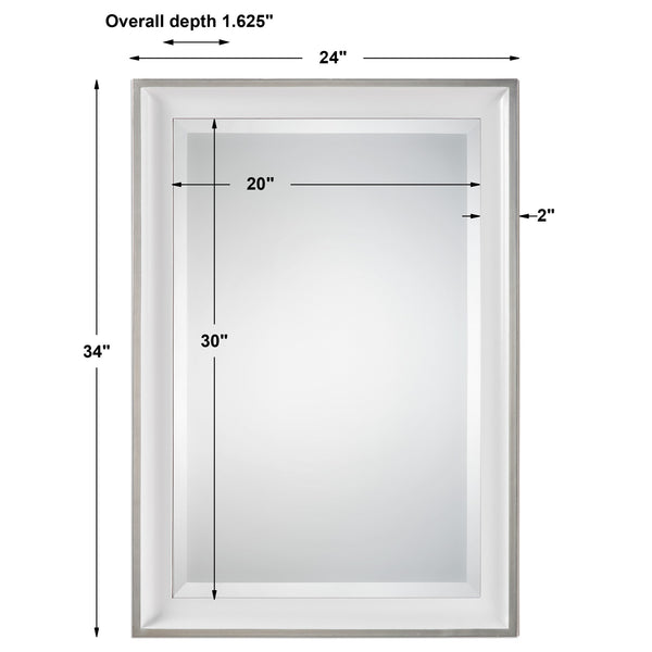 Lahvahn White Silver Mirror