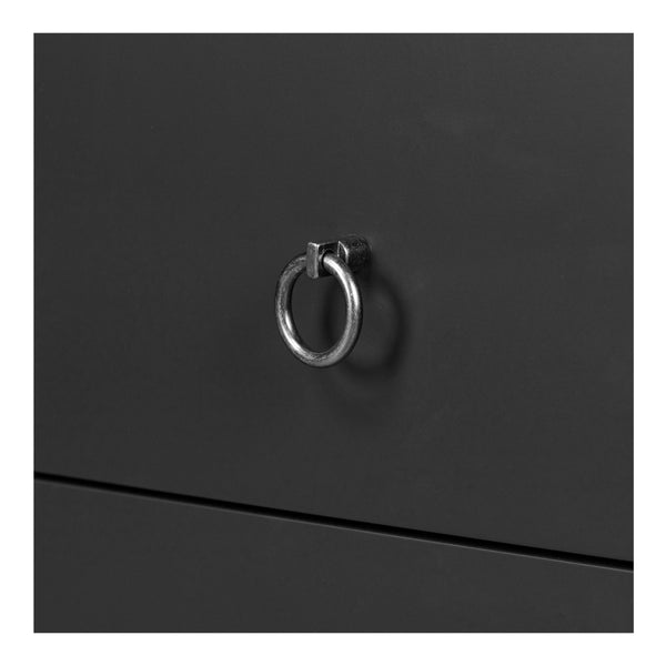 Reagan 6 Drawer Dresser Black with Metal Handles