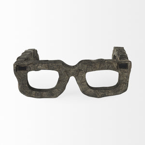Elliot 13L x 14W Brown Wooden Eyeglasses