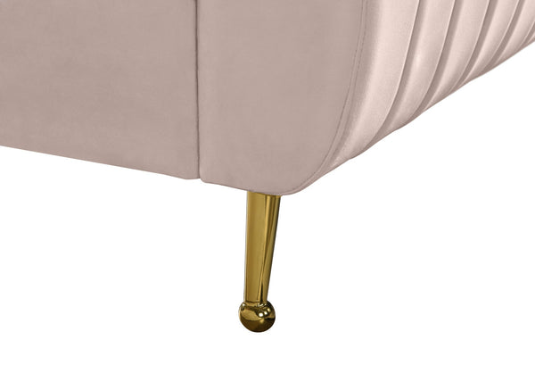 Marcos Twin Bed In Pink Velvet