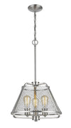 Iuka 3 Light Pendant in Brushed Nickel Finish