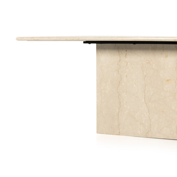Arum Dining Table In Cream Marble