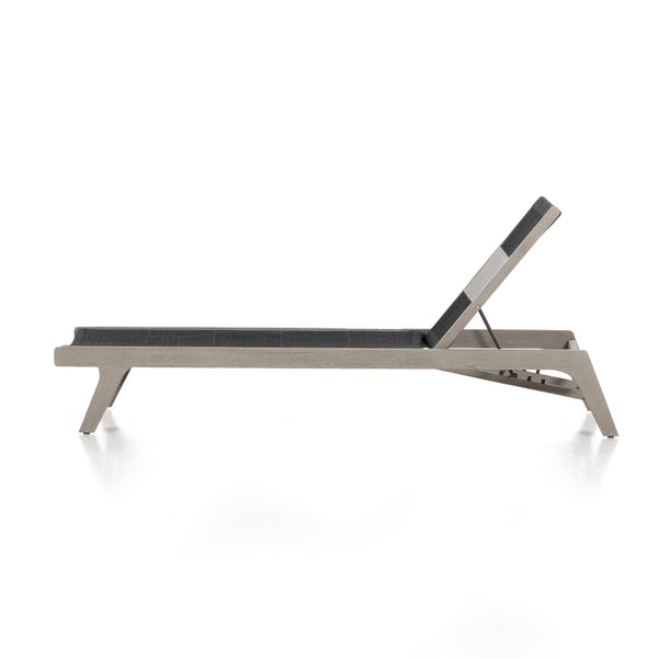 Julian Outdoor Chaise Lounge In Grey