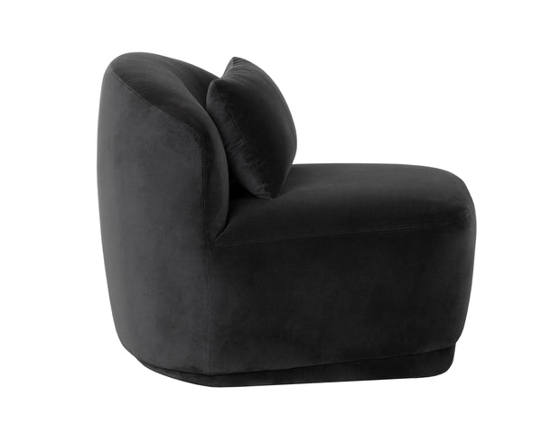 SORAYA SWIVEL ARMLESS CHAIR - SHADOW GREY