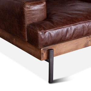 Portofino Leather Armchair Geisha Brown