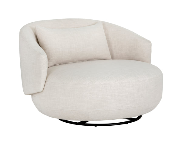 WALSH SWIVEL LOUNGE CHAIR - EFFIE LINEN