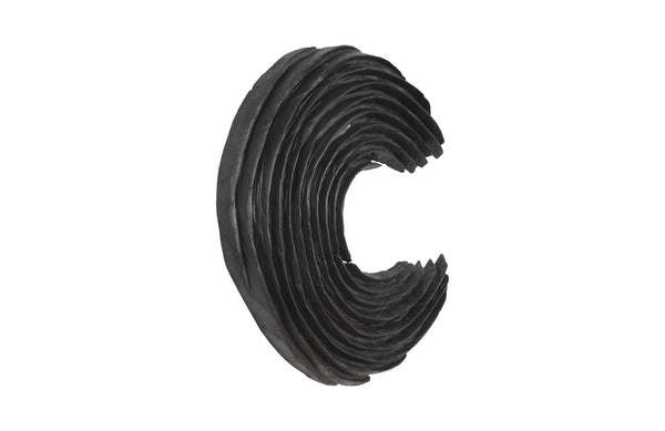 Swoop Wall Art, Black Wood, Smallall