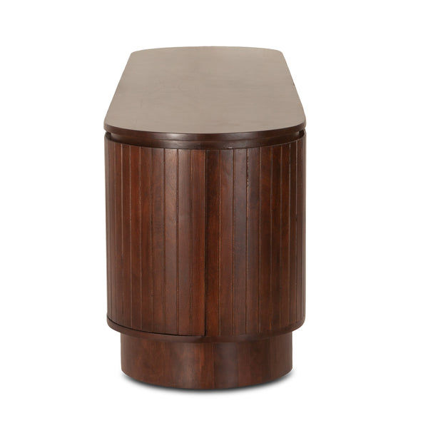 Athena 79" Media Console, Aged Mahogany