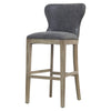 Dorsey Bar Stool Drift Wood Legs In Nubuck Charcoal