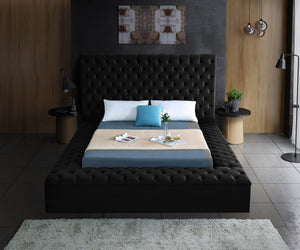 Randal Full Bed In Black Velvet