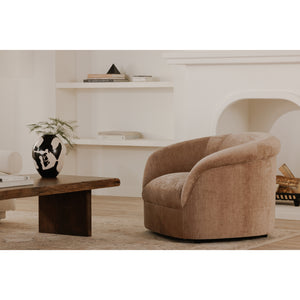 Moe's Thora Lounge Chair in Blush Velvet
