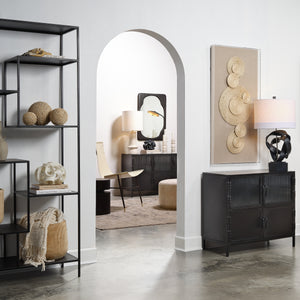  Vitrino 4 Door Iron Side Table