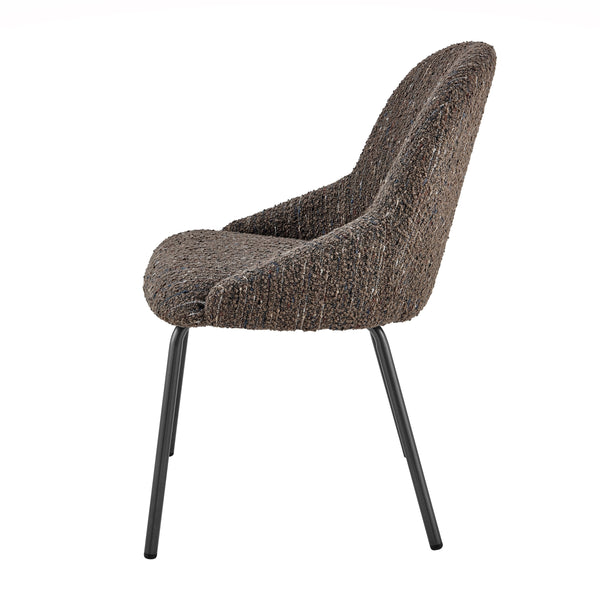 Katrisa KD Boucle Dining Side Chair, Zenith Brown