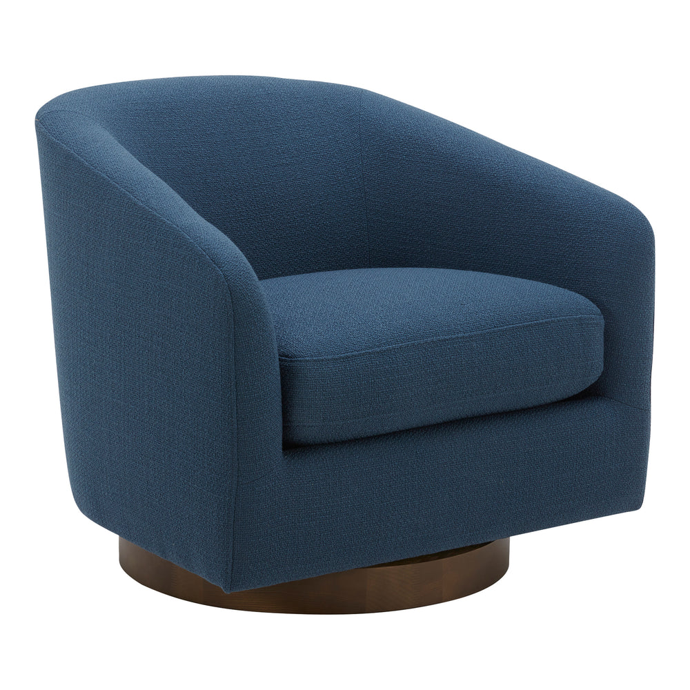 Moe's Oscy Swivel Chair Dark Atlantic Blue
