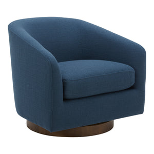 Moe's Oscy Swivel Chair Dark Atlantic Blue
