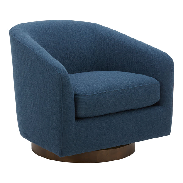 Moe's Oscy Swivel Chair Dark Atlantic Blue