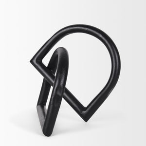 Locke Large Matte Black Metal Decorative Object