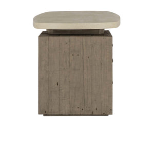 Angus Solid Wood Desk with Storage - Distressed Gray/Antique White