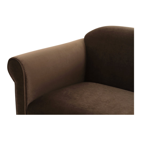 Harmony Dark Brown Faux Mohair Accent Chair by Moe's