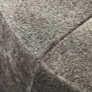 Zahavi I 23"H grey-toned hair-on-hide ottoman