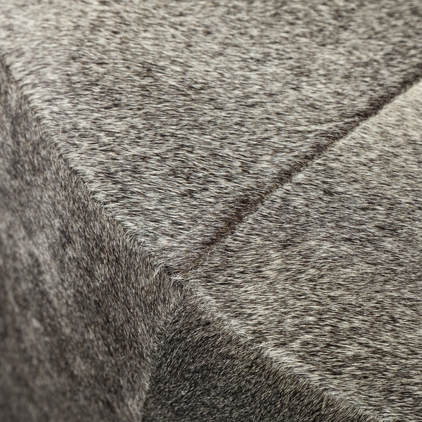 Zahavi I 23"H grey-toned hair-on-hide ottoman