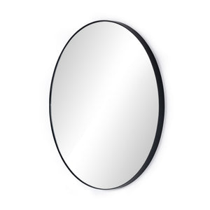 Georgina Round Mirror - Iron Matte Black