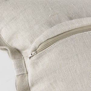 Mae 20L x 20W Beige Fabric Decorative Pillow Cover