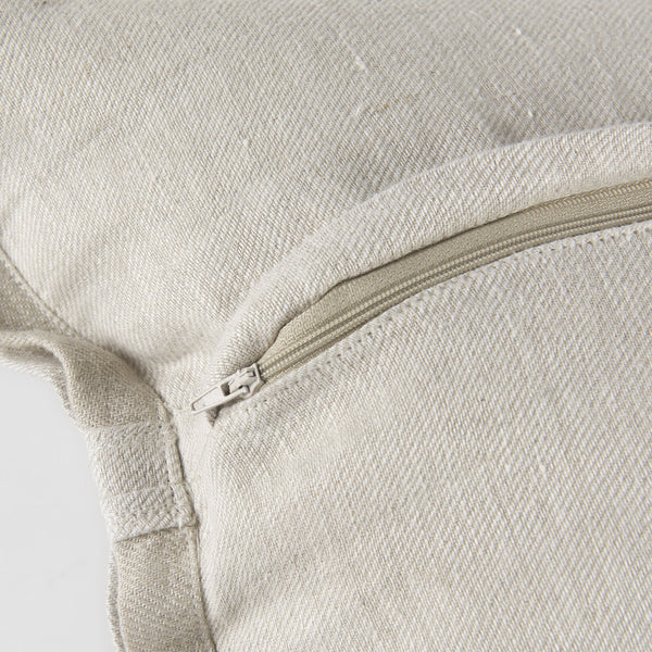 Mae 20L x 20W Beige Fabric Decorative Pillow Cover