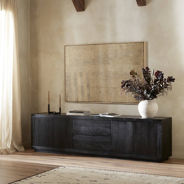 Warby Media Console In Worn Black Veneer