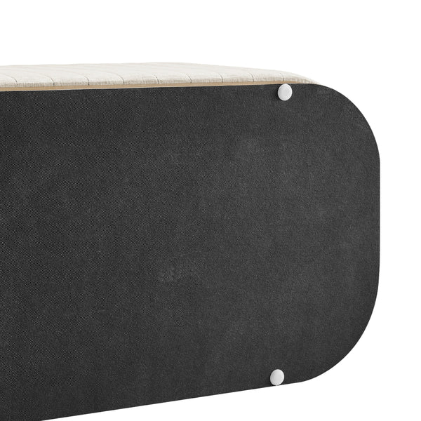 Clinton Chenille Storage Bench, Seneca Beige 