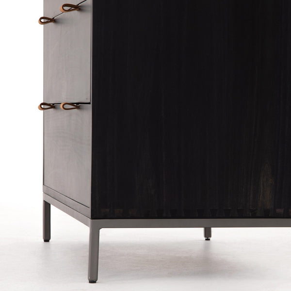 Trey 5 Drawer Dresser - Black Wash Poplar