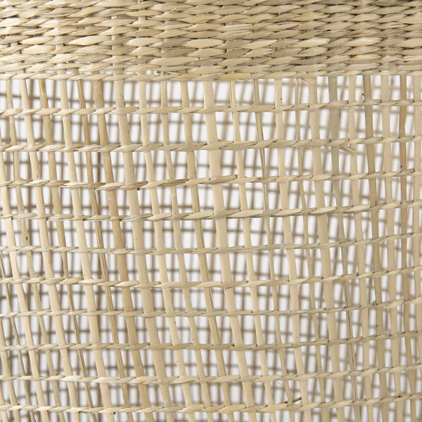 Bowie 19.7L x 19.7W x 19.7H (Set of 3) Medium Brown Seagrass Round Basket W/ Handles