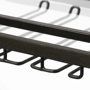 Chriselle Black Metal And Glass Two Tier Bar Cart