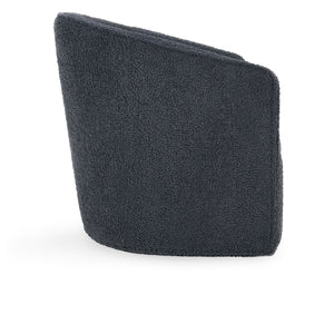 Valencia Upholstered Swivel Chair in Blue Fabric