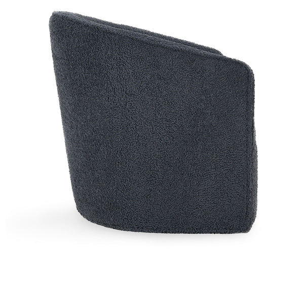 Valencia Upholstered Swivel Chair in Blue Fabric
