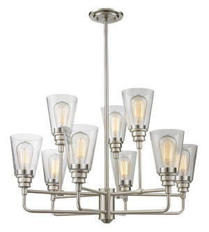 Annora 9 Light Chandelier in Brushed Nickel Finish