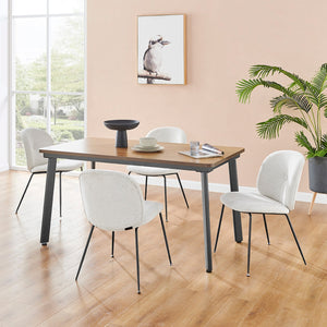 Nisha KD Fabric Dining Side Chair, Posh Ivory