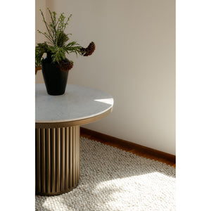 Moe's Tower Dining Table White Marble