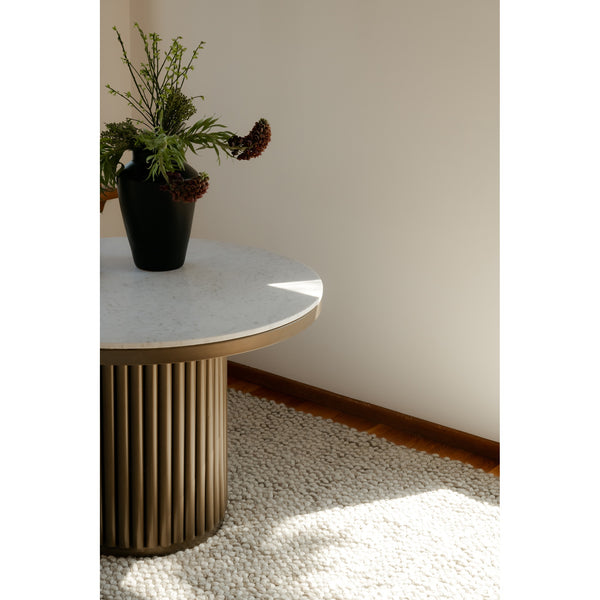 Moe's Tower Dining Table White Marble