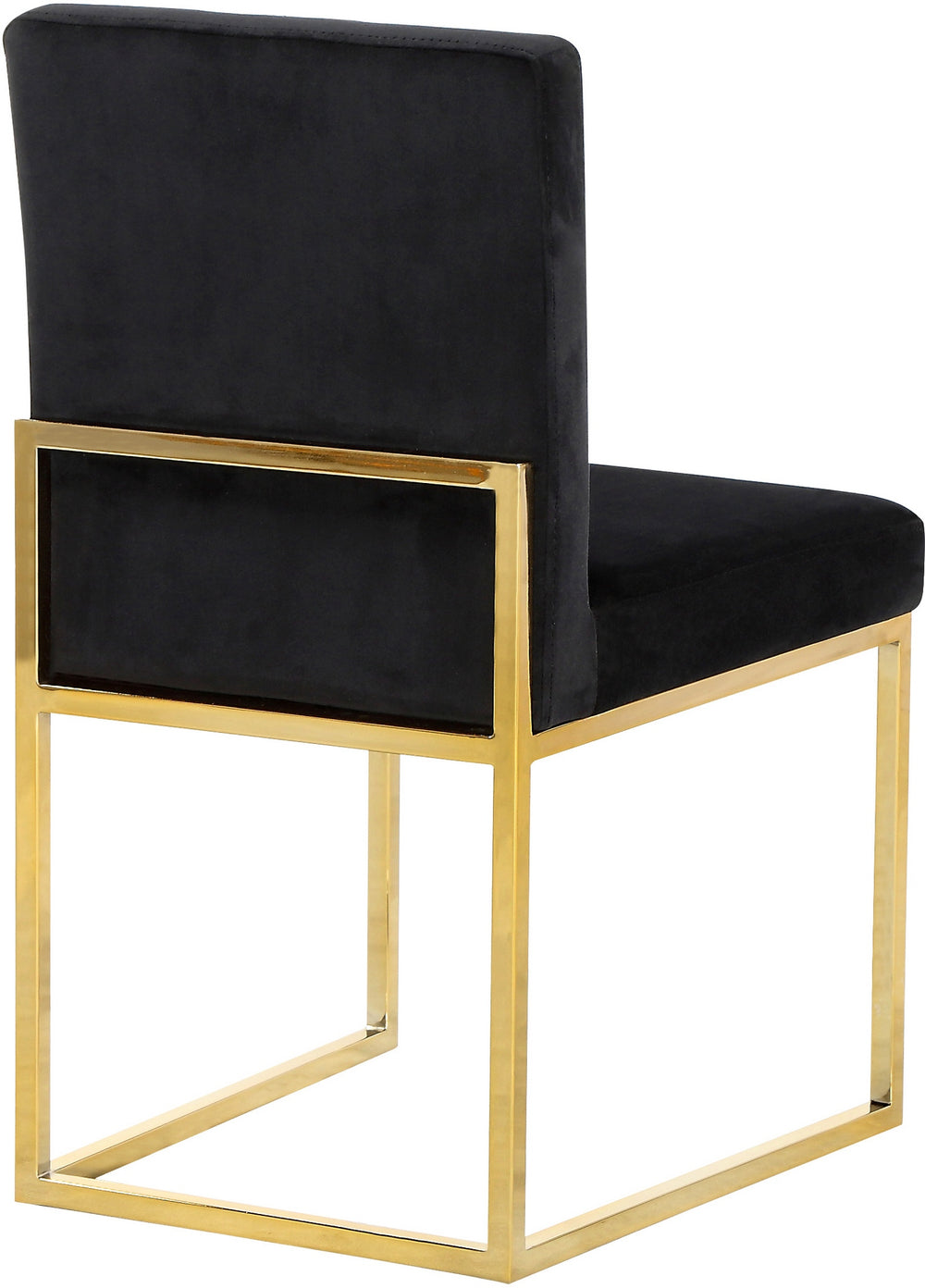 Joanna Dining Chair In Black Velvet and Gold