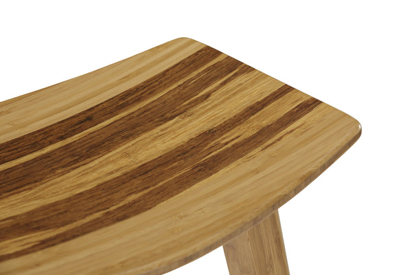 Tigris Counter Height Stool, Caramelized With Exotic Tiger Inlay