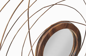 Nest Mirror, Chamcha Wood/Wire, Copper, Large