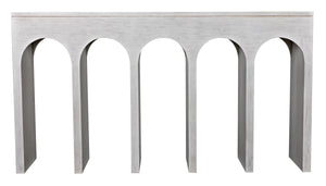 Bridge Console in White Wash Mahogany and Veneer