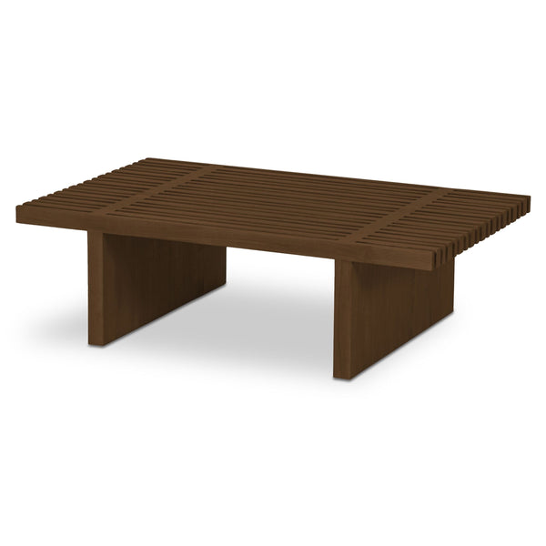 Fletcher Outdoor Coffee Table in Brown Teak