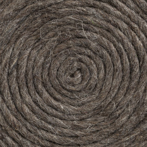 Allium Dark Brown Handwoven Wool Cylindrical Pouf